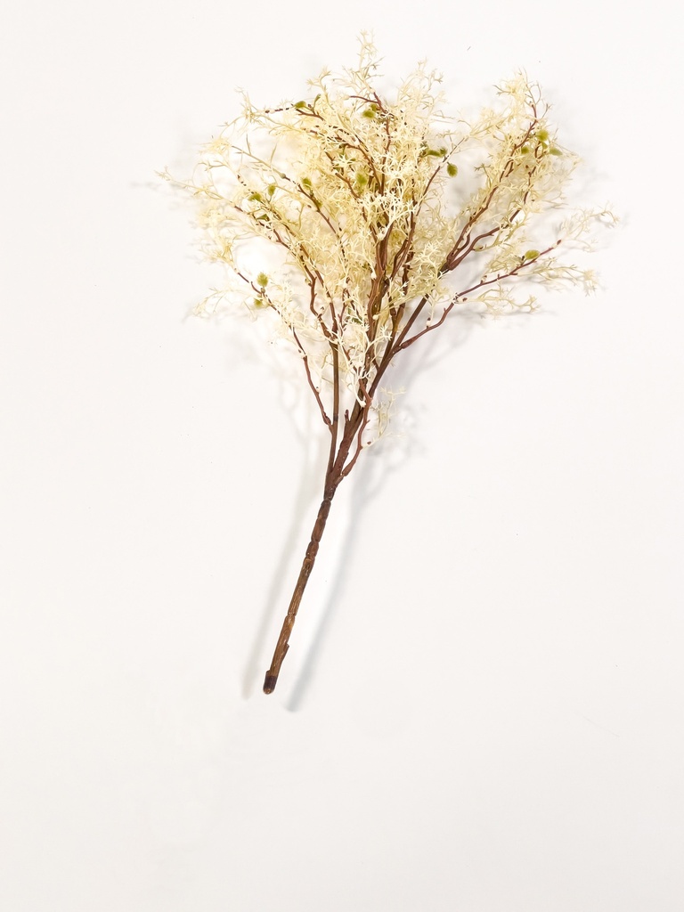Pasto seco artificial blanco