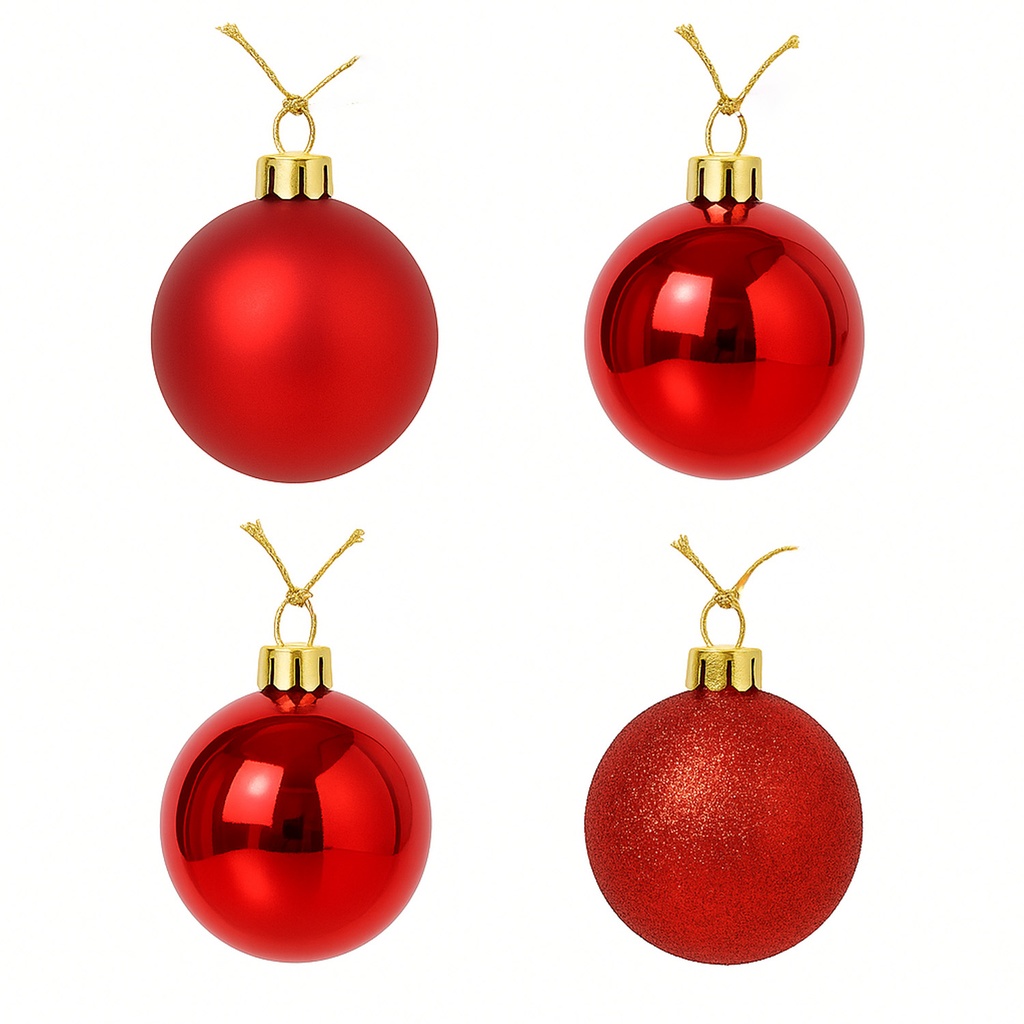 Bola navidad 7cm 20pcs rojo